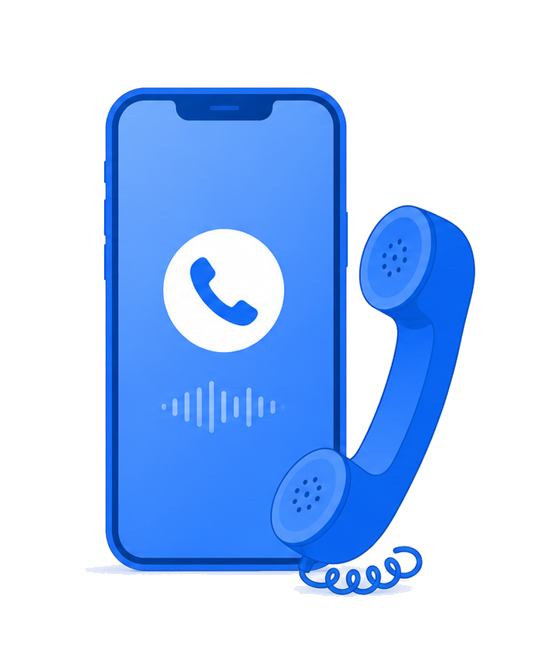 Agent vocal RestoCall — illustration smartphone avec combiné téléphonique